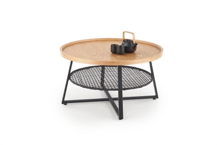 Журнальний стіл FLORENCE Halmar Натуральний дуб / Чорний